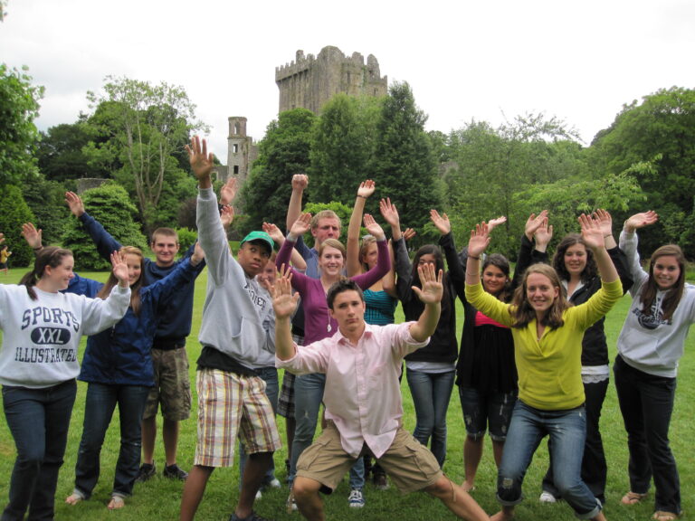 Blarney Castle-Group Hands in the Air 2009