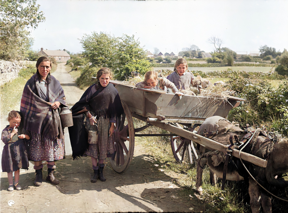 Irish Ladies with Cart